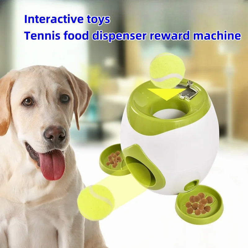 Lançador Automático de Bolinhas com Alimentador para Cães
