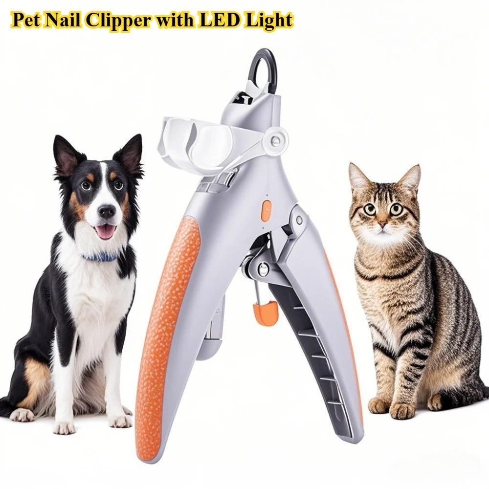 Cortador de Unhas para Cães e Gatos com Luz LED