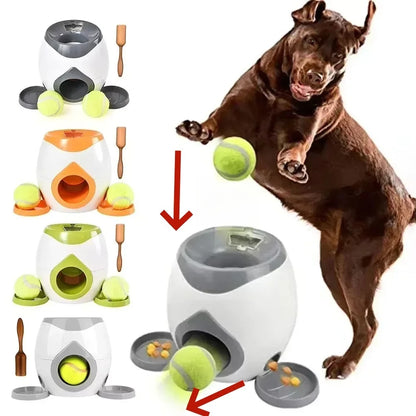 Lançador Automático de Bolinhas com Alimentador para Cães